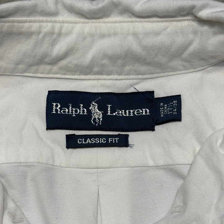 古着 POLO by Ralph Lauren/ ラルフ ローレン/ ボタンダウン長袖シャツ/ 無地/ サイズXL