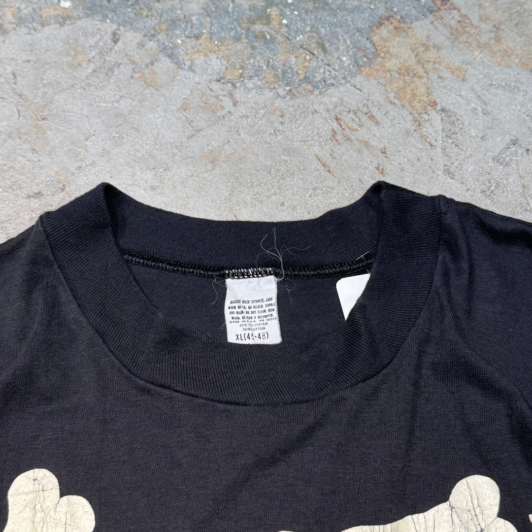 古着 USA製 70's〜80's USAVINTAGE/ スカルプリントTシャツ/ シングルステッチ/ サイズXL