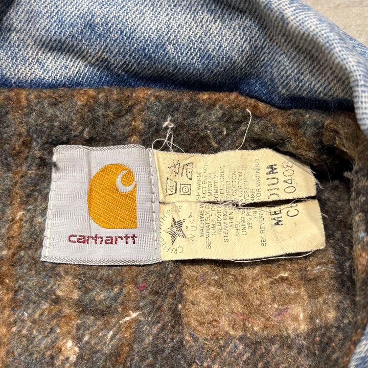 古着 USA製 Carhartt/ カーハート/ ミシガンチョアコート/ デニム地/裏地ブランケット/ サイズM