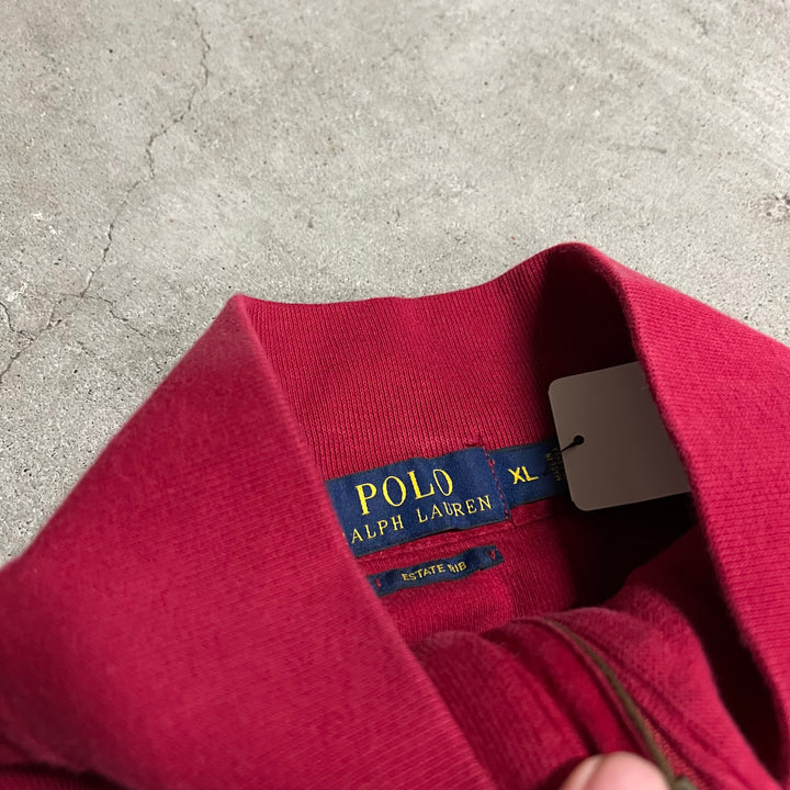 #3881 古着 POLO by Ralph Lauren/ポロバイラルフローレン/Cotton Knit Half Zip Sweaterコットンニットハーフジップセーター/ サイズXL