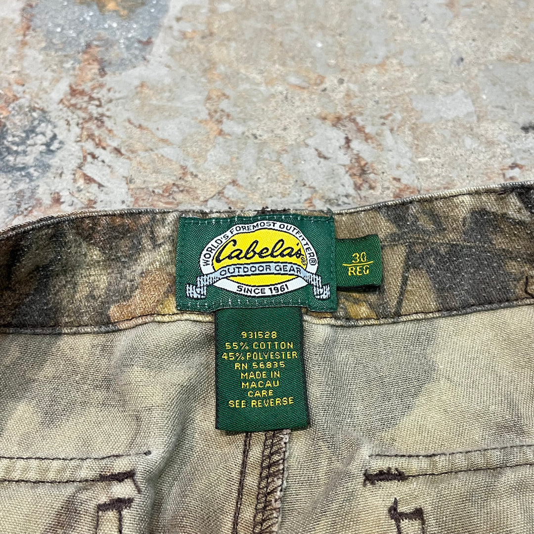 #4501 古着 cabela's/カベラス 90's~ real tree work Pants/リアルツリーワークパンツ/リアルツリー柄/サイズW30