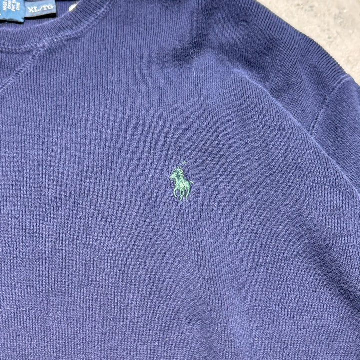 古着 POLO by Ralph Lauren/ポロラルフローレン/クルーネックニットセーター/サイズXL