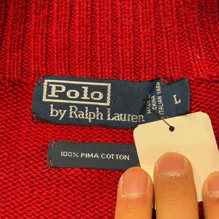 古着 90's〜 POLO by Ralph Lauren/ ポロラルフローレン/ ハーフジップニットセーター/ サイズL