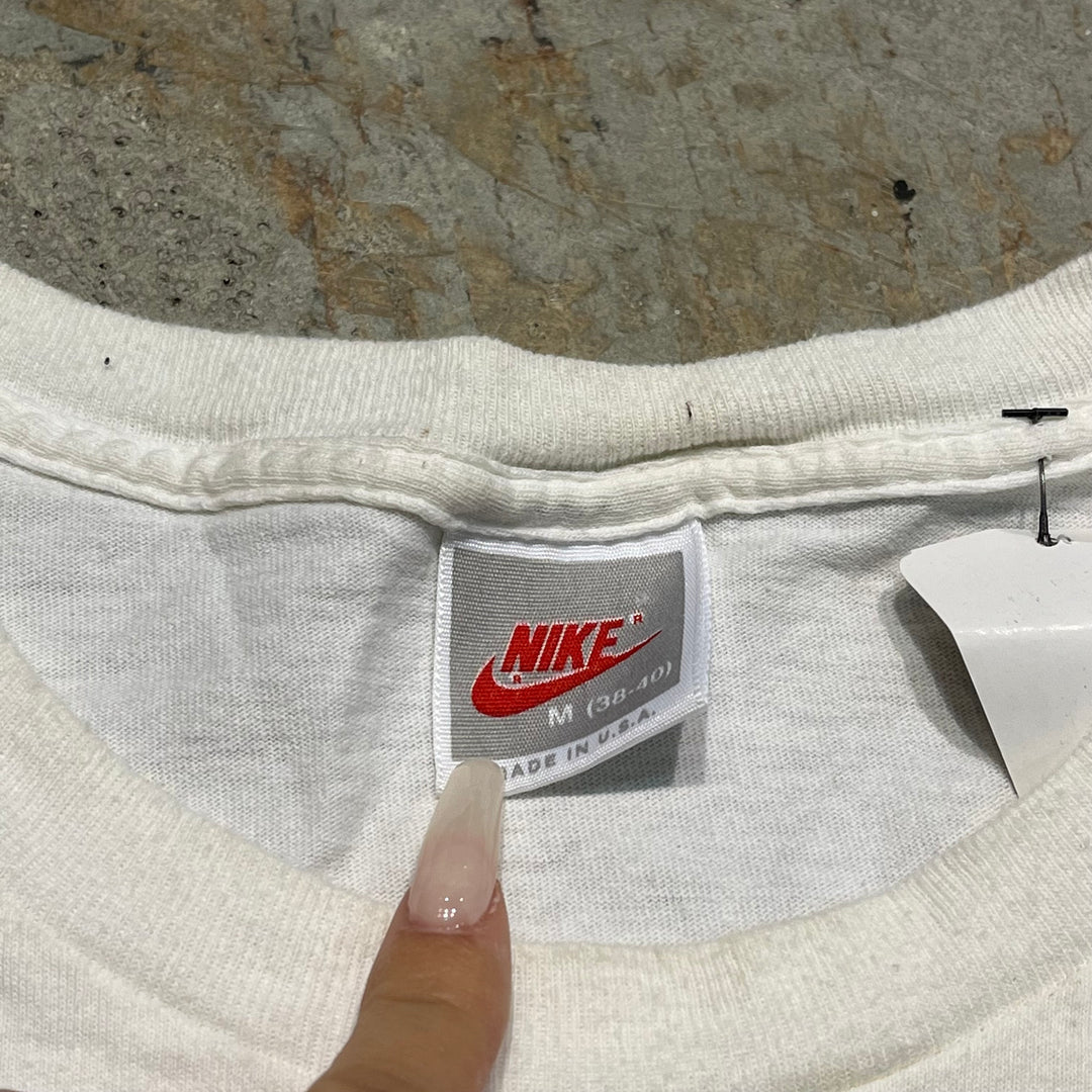 古着 90's USA製 NIKE/ナイキ / 銀タグ / ヴィンテージ シングルステッチ プリントTシャツ/サイズM