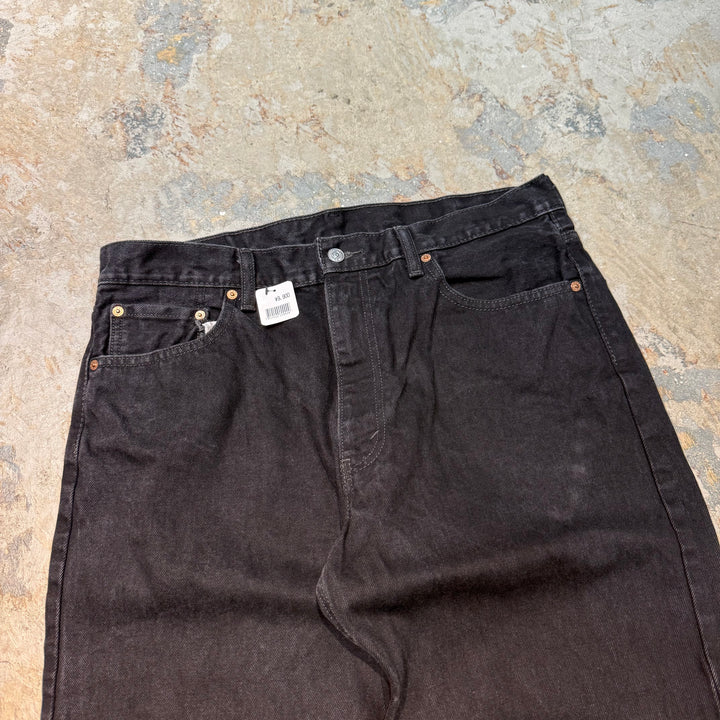 二手衣服Levi's/Levi的/黑色牛仔褲/550/實際尺寸35 x 30