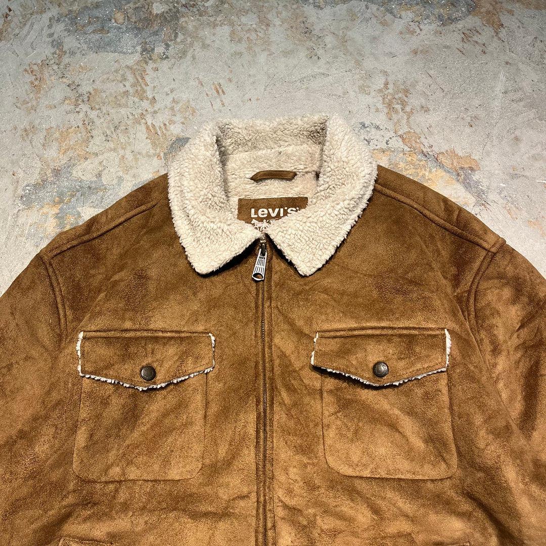 #3113 古着 LEVI'S/リーバイス/Zip Up Shearling Jacket/ジップアップシアリングジャケット/トラッカージャケット/サイズXL