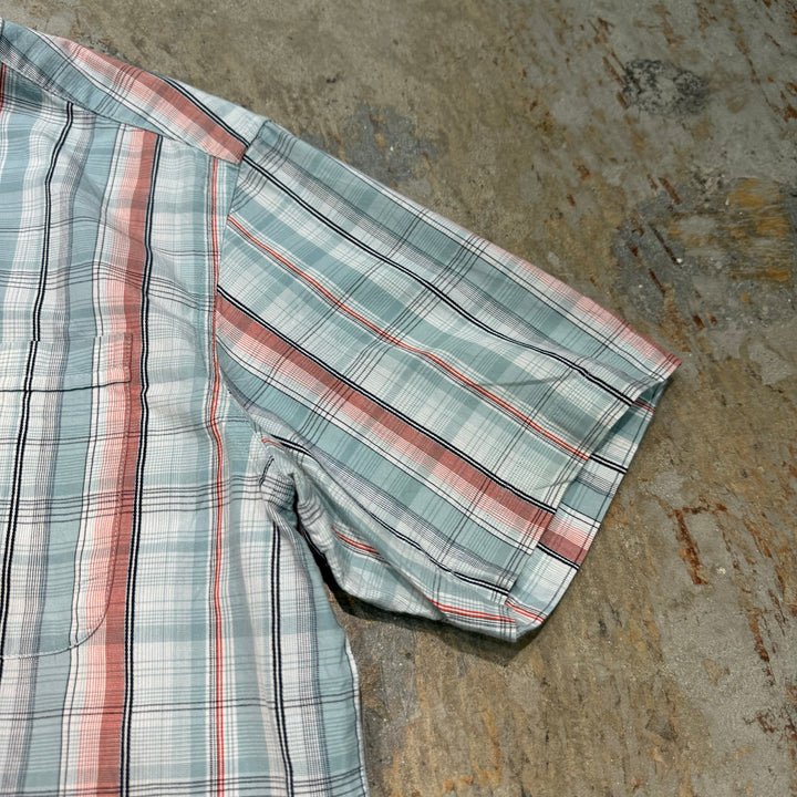 중고 의류 Columbia/ Columbia/ Short Sleeve Shirt/ Checkered Pattern/ Remake/ Size M