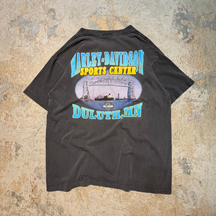 Used clothing Made in USA 90's Harley-Davidson/Harley-Davidson/Printed T-shirt/Size L