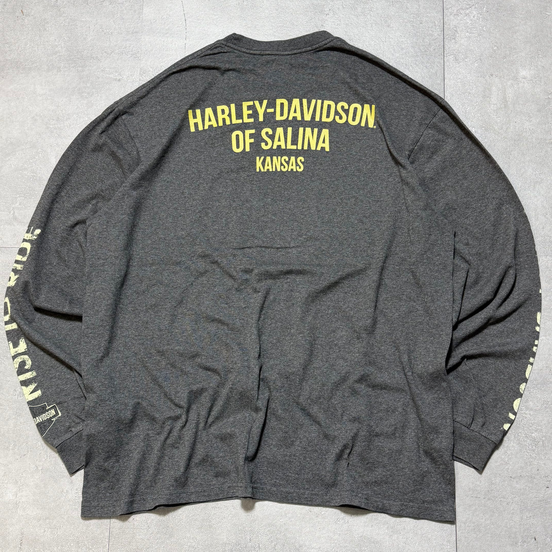 古着 Harley-Davidson/ハーレーダビッドソン/ ロングスリーブプリントTシャツ/サイズXL相当