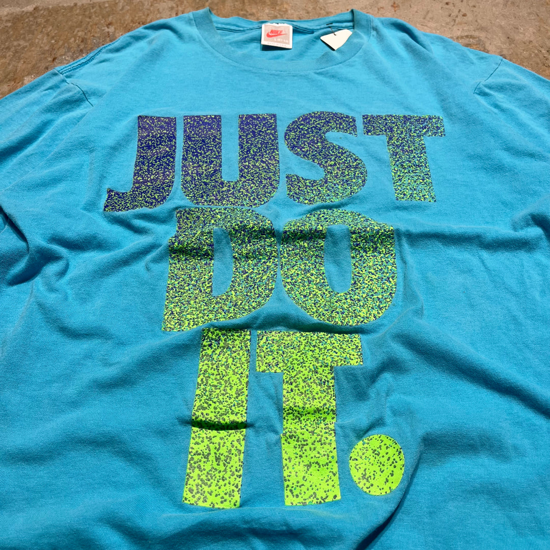 古着 90's USA製 NIKE/ナイキ / 銀タグ / JUST DO IT . / ヴィンテージ シングルステッチ プリントTシャツ/サイズL