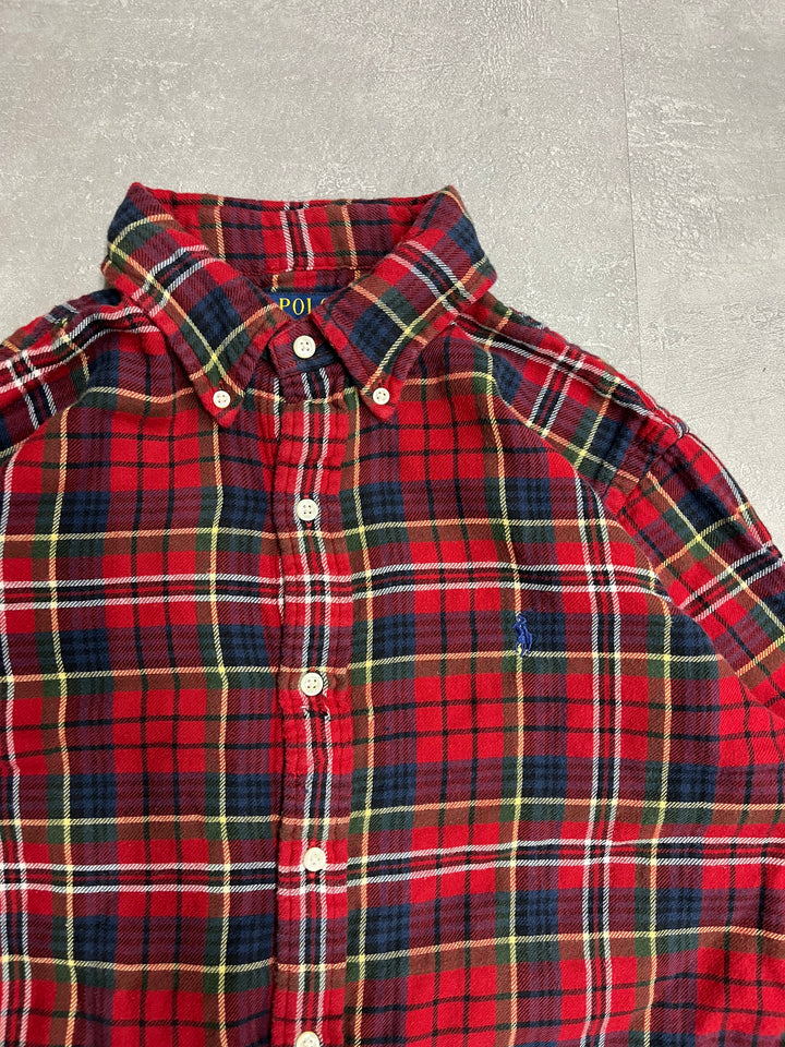 古着 POLO by Ralph Lauren/ ラルフ ローレン/ ボタンダウン長袖シャツ/ チェック柄/ サイズM