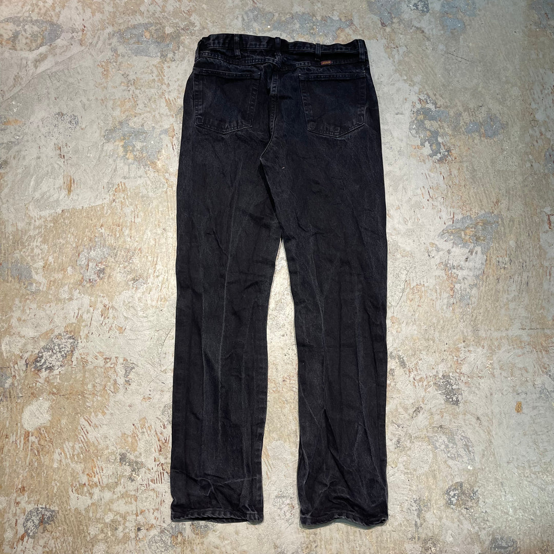 #4268 古着 RUSTLER/ラスラー/Black Denim Pants/ブラックデニムパンツ/サイズ36×34