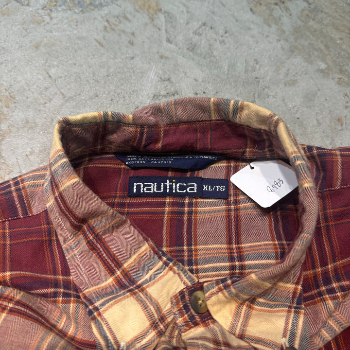 古着 NAUTICA/ノーティカ/  ボタンダウン長袖シャツ/ チェック柄/ サイズXL