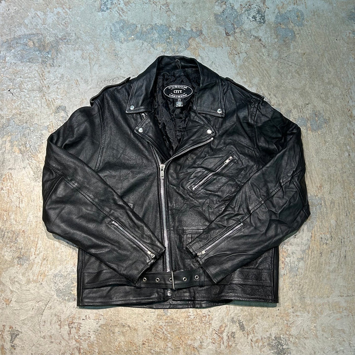 古着 CUSTOM CITY LEATHERS/ライダースジャケット/ サイズXL