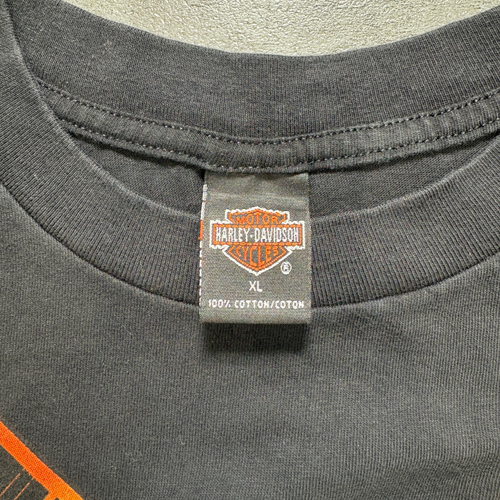 古着 99's USA製 Harley-Davidson ハーレーダビッドソン プリントTシャツ アメカジ サイズXL