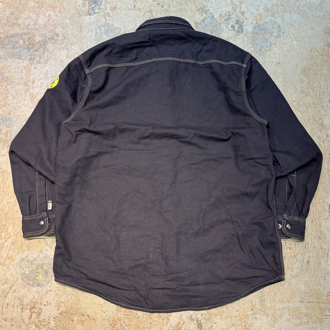 중고 의류 Carhartt/Carhartt/Canvas 셔츠 재킷/회사 로고/크기 l