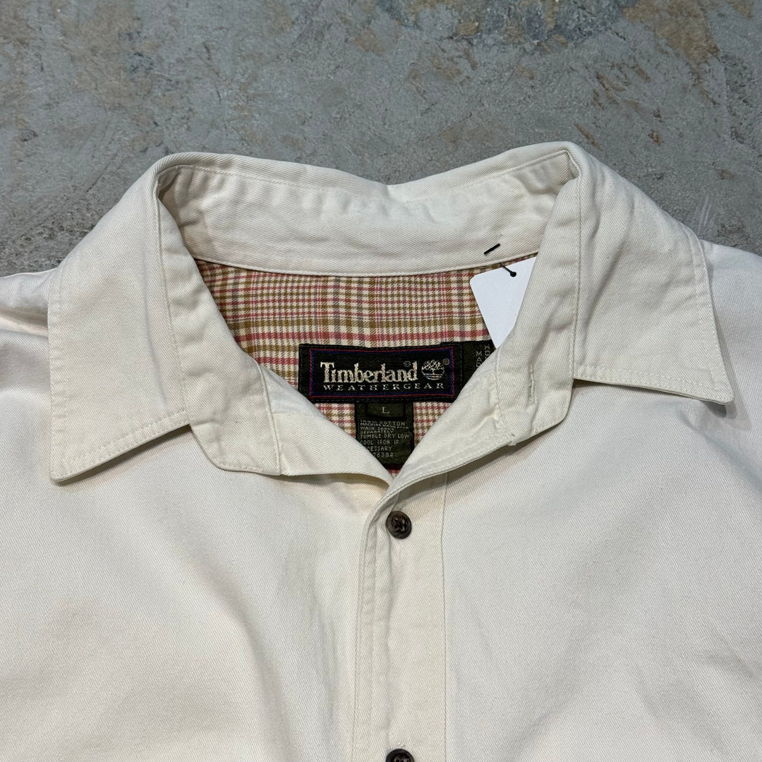 旧衣服TIMBERLAND/ TIMBERLAND/长袖衬衫/翻领/纯色/尺寸L