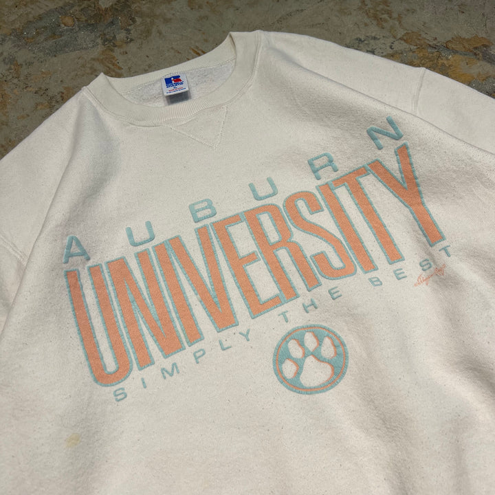 #3968 古着/Russell/ラッセル/Crewneck sweat/クルーネックスウェット/AUBURN UNIVERSITY/カレッジロゴ/MADE IN U.S.A/サイズXL