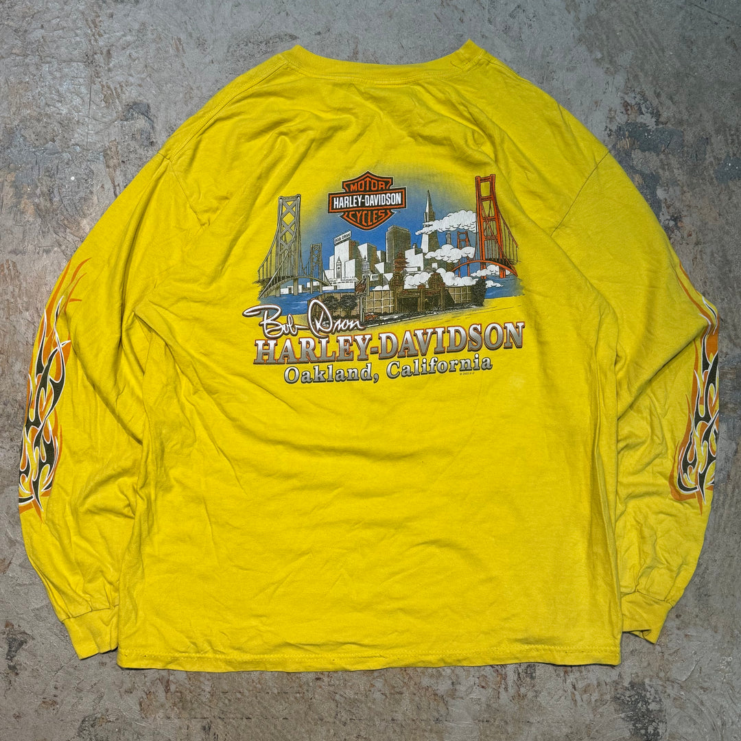 Used clothing Made in USA Harley-Davidson/Harley-Davidson/Long sleeve print T-shirt/Size XL