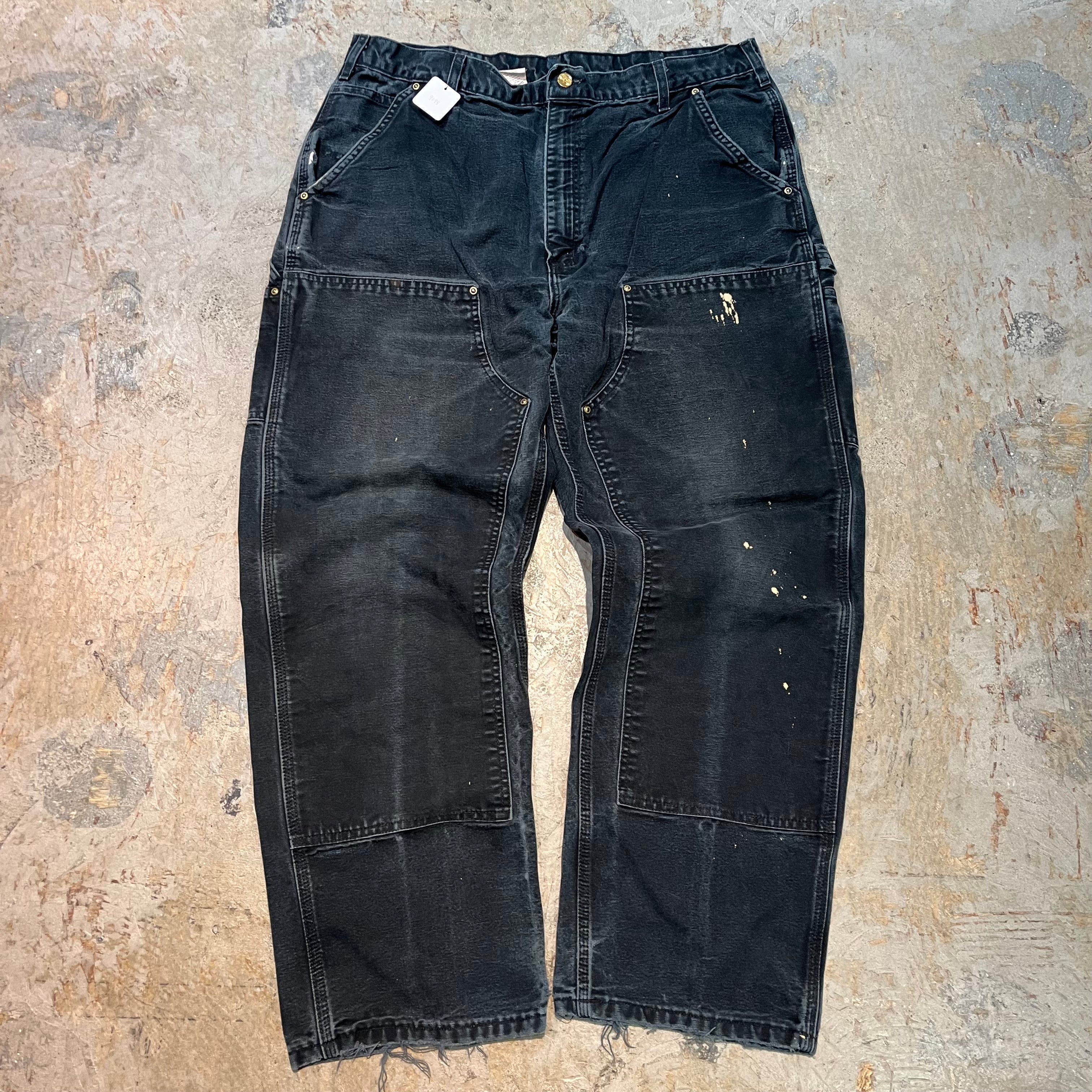 荒*様 ダブルニー ビンテージ Carhartt デニム ペインターパンツ/メキ 古着 Carhartt/カーハート Double-Knee Painter Pants