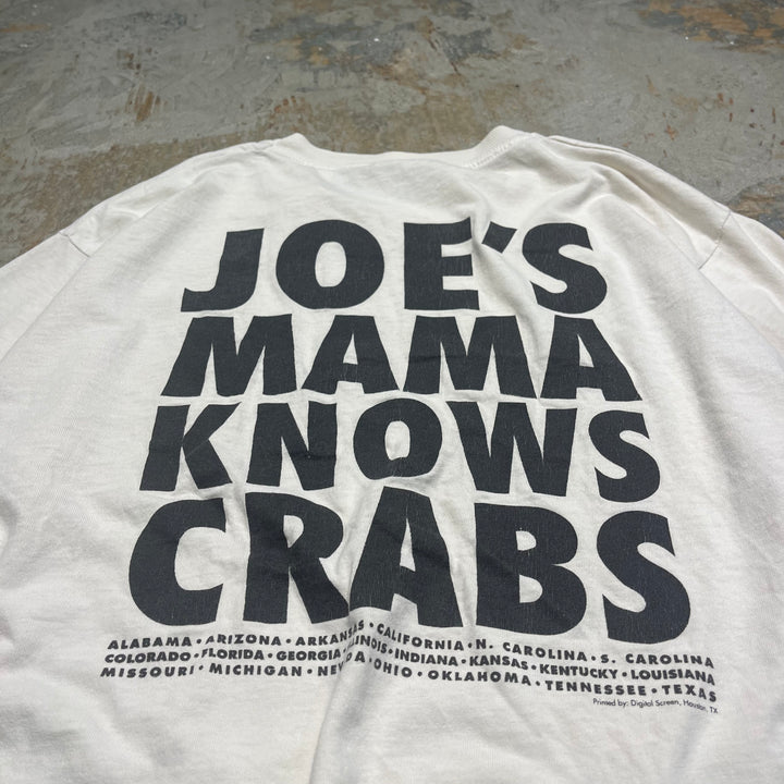 古着 90's フルーツオブザルーム/JOES CRAB SHACK/ヴィンテージ シングルステッチ プリント Tシャツ/サイズL