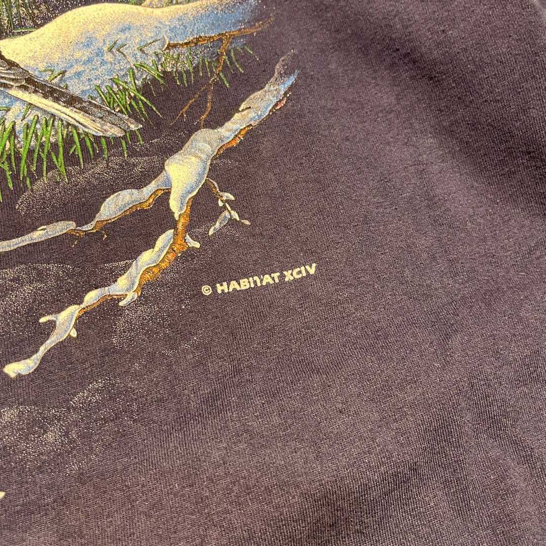 古着 90's USA製 SIGNAL SPORT / 雀 /シングルステッチ プリントTシャツ サイズXL