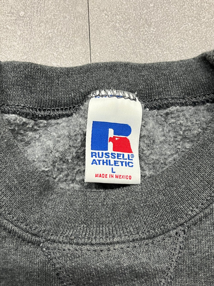 古着 90's〜 RUSSELLATHLETIC/ ラッセル アスレチック/ クルーネックブランクスウェット/ Vガゼット/ サイズL