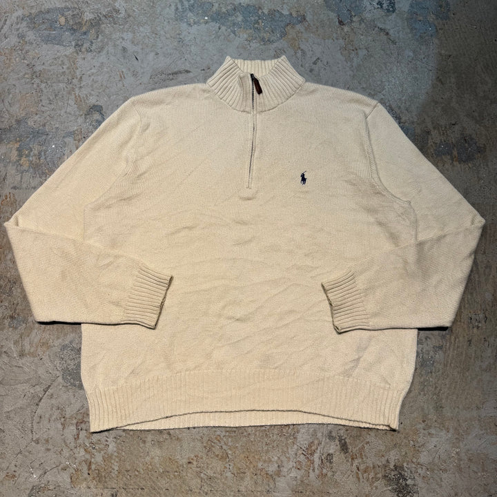 古着 POLO by Ralph Lauren/ ポロ バイ ラルフローレン/ ハーフジップニットセーター/ サイズXL