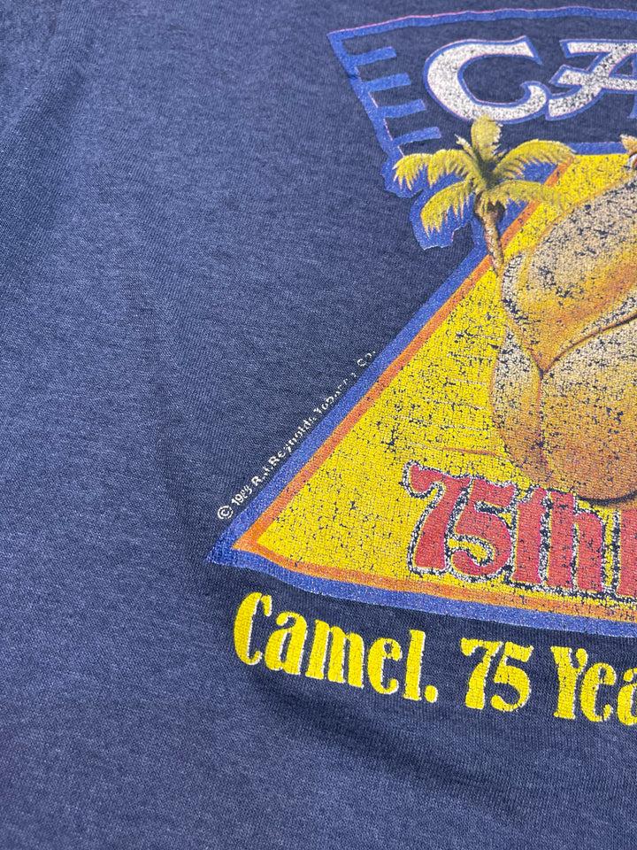 #MA184 古着 USA製 90's CAMEL/キャメル / 企業系  / ヴィンテージ シングルステッチ プリントTシャツ/サイズL