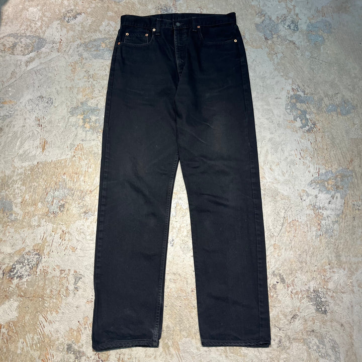 #4432 古着 Levi's/リーバイス/Black Denim Pants/ブラックデニムパンツ/615/MADE IN UK/サイズ36×34