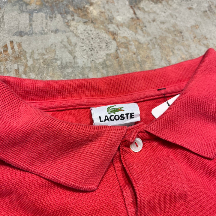 #4361 古着 lacoste/ラコステ/s/s seed stitches polo shirt/半袖鹿の子ポロシャツ/サイズ8(XL相当)