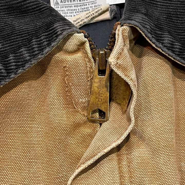 古着 carhartt/ カーハート/ トラディショナルジャケット/ 裏地キルティング/ 襟コーデュロイ/サイズS相当