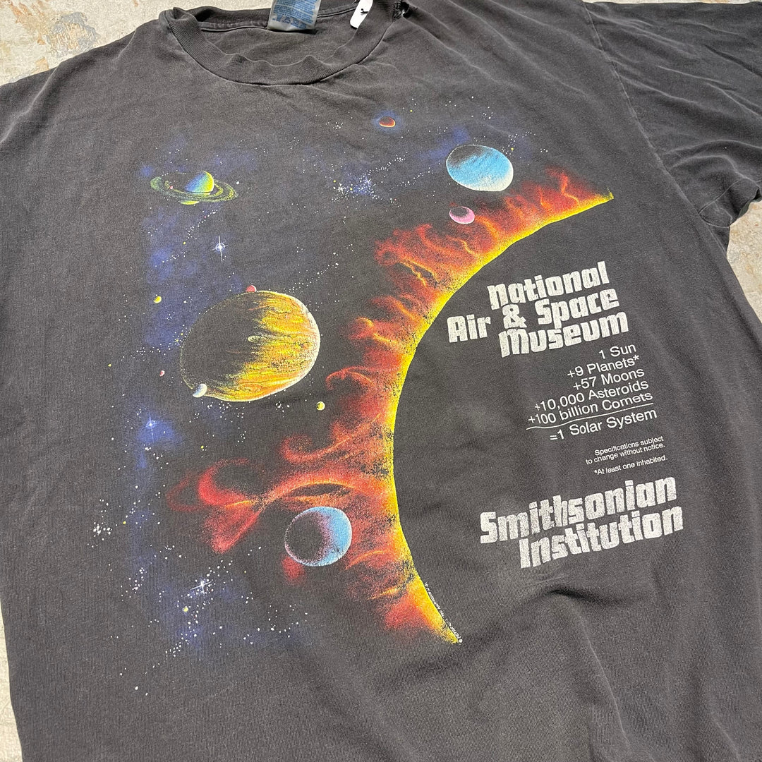 古着 90's USA製 Hanes/ヘインズ / 国立宇宙博物館 / ヴィンテージ シングルステッチ プリントTシャツ/サイズXL