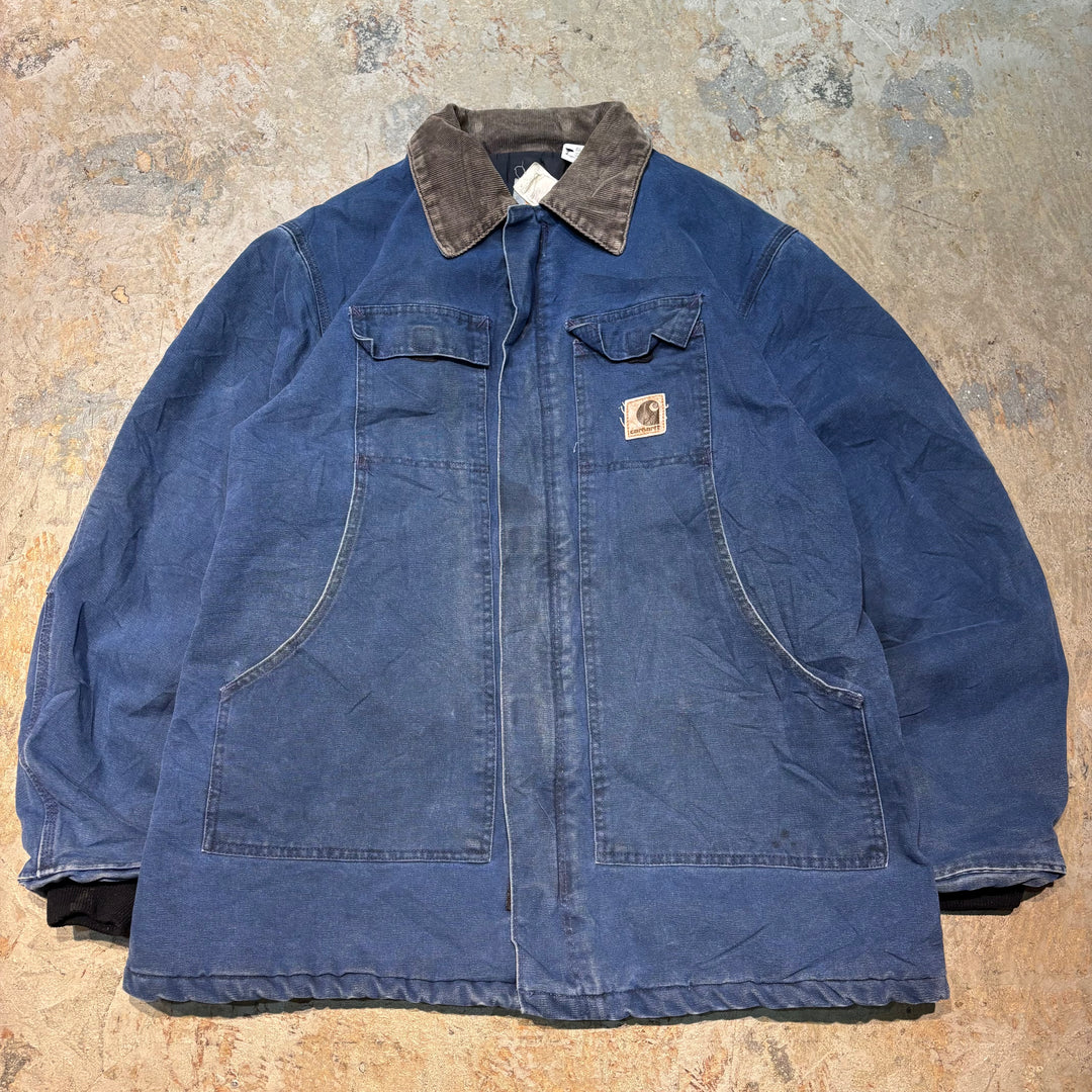 古着 carhartt/ カーハート/ トラディショナルコート/ ダック地/ 裏地キルティング/ 襟コーデュロイ/ サイズXXL相当