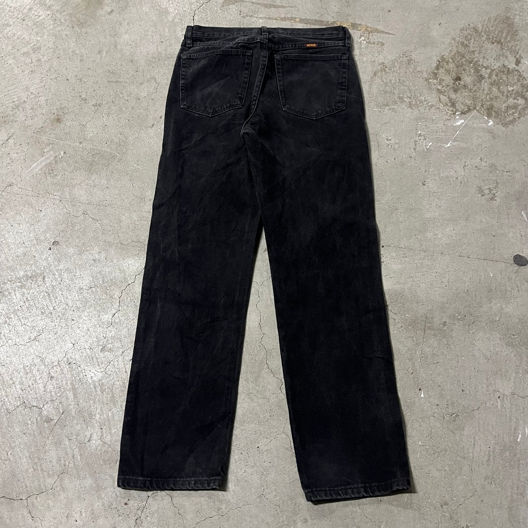 #4202 古着 RUSTLER/ラスラー/Black Denim Pants/ブラックデニムパンツ/ストレートパンツ/サイズ32×32