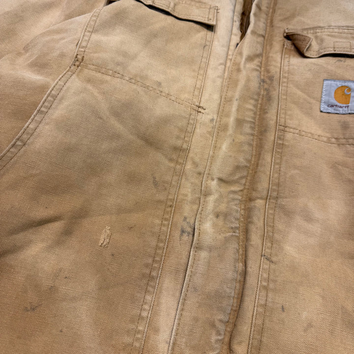 古着 90's carhartt/ カーハート/ トラディショナルコート/ 裏地キルティング/ 襟コーデュロイ/ サイズ3XL