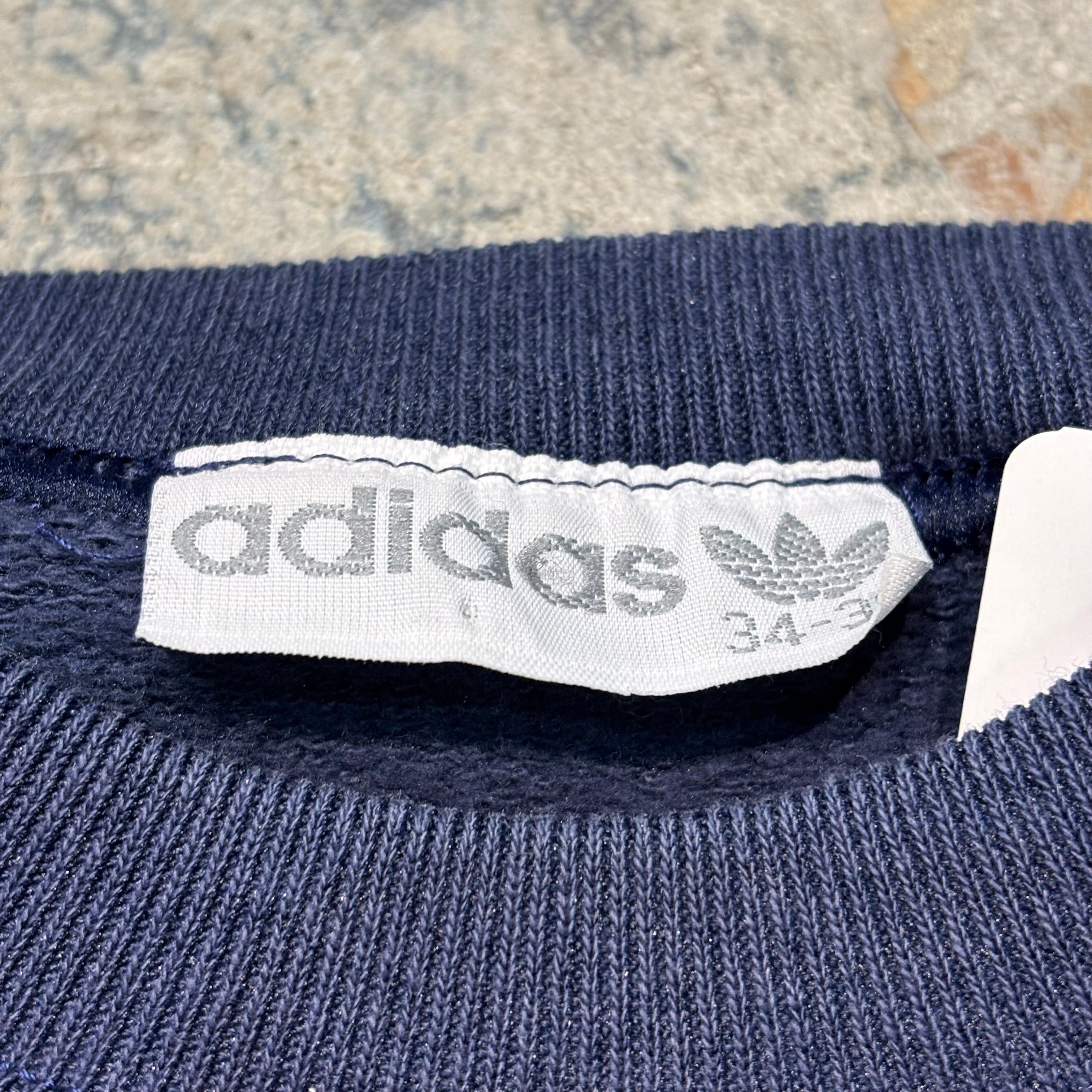 古着 90's adidas/ アディダス/クルーネックスウェット/ サイズS相当