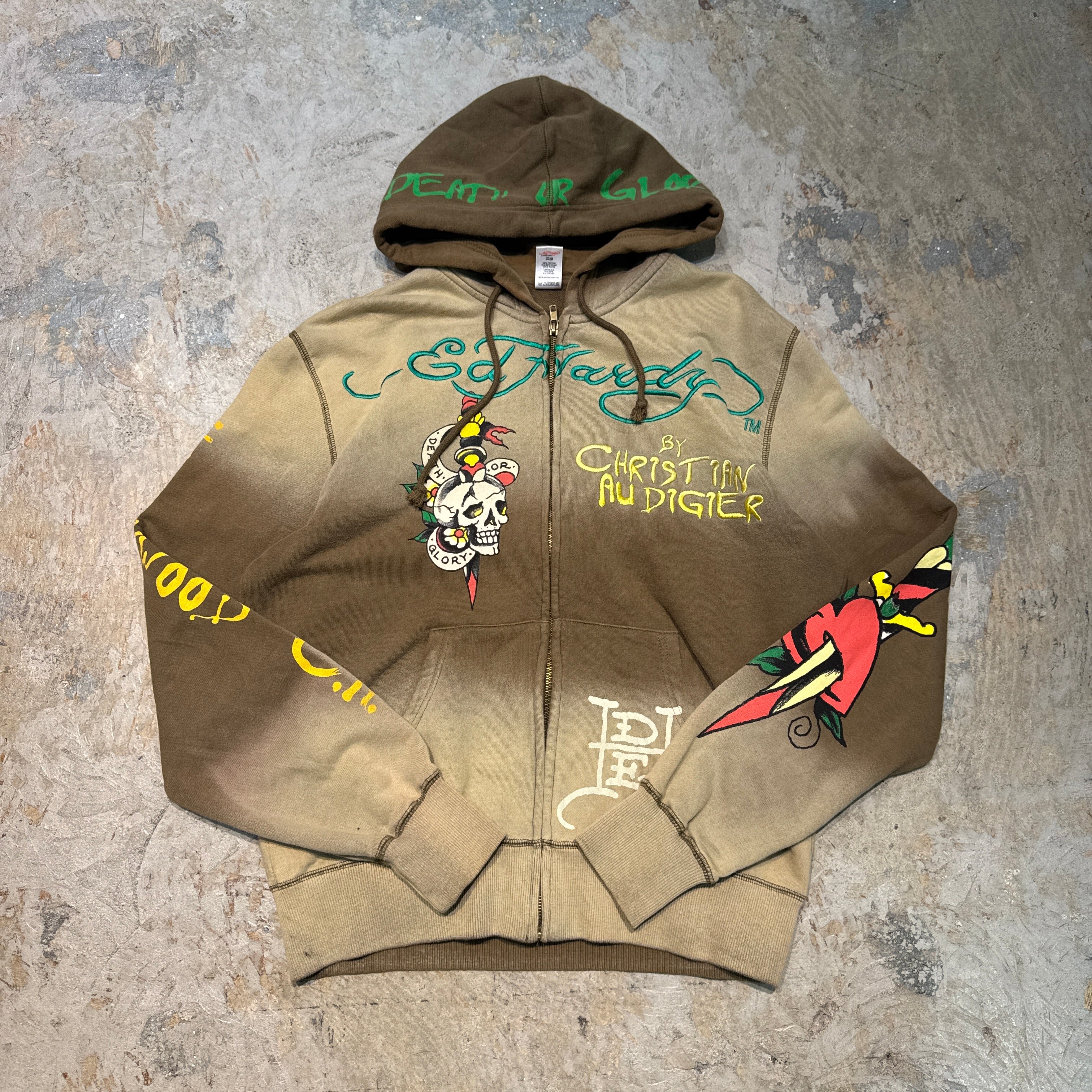 古着 Ed Hardy/エドハーディー/ ジップアップパーカー/サイズS – 古着