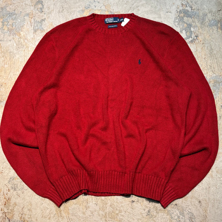 古着 90's~ POLO by Ralph Lauren/ ポロ バイ ラルフローレン/  クルーネックニットセーター/ サイズXXL