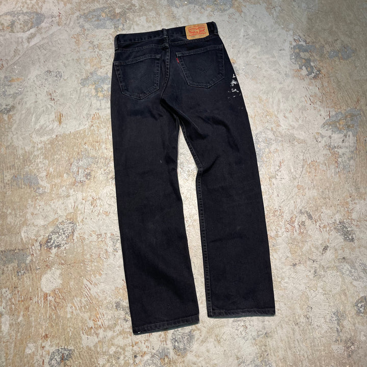 #4767 古着 LEVI’S/リーバイス/505/Black denim pants/ブラックデニムパンツ/サイズ29×32