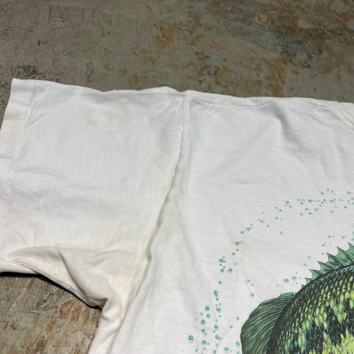 古着 90's Hanes/ヘインズ/T.S.F.ORIGINALS/魚/ヴィンテージ シングルステッチプリントTシャツ/サイズL