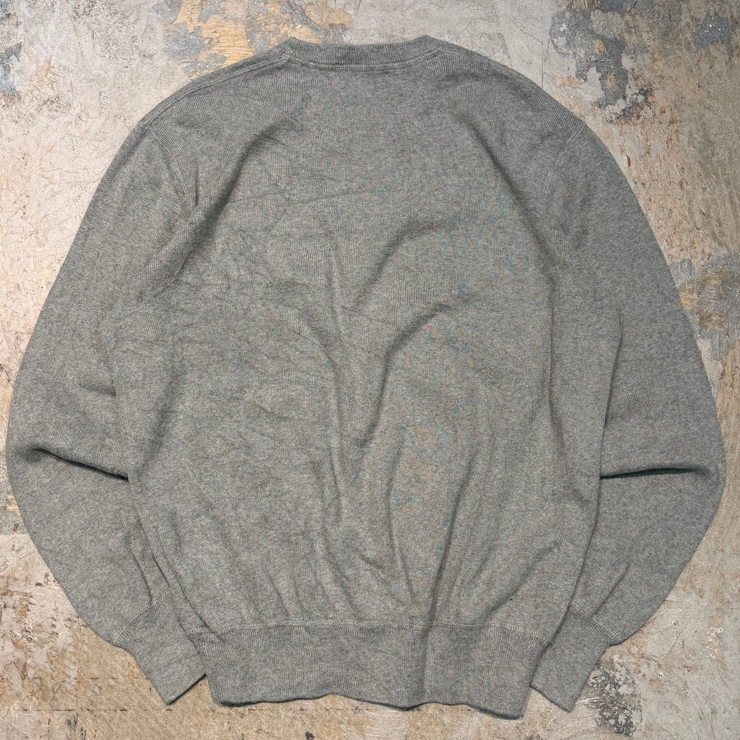 古着 POLO by Ralph Lauren / ポロラルフローレン/ Vガゼット/ クルーネックコットンニットセーター/サイズXS