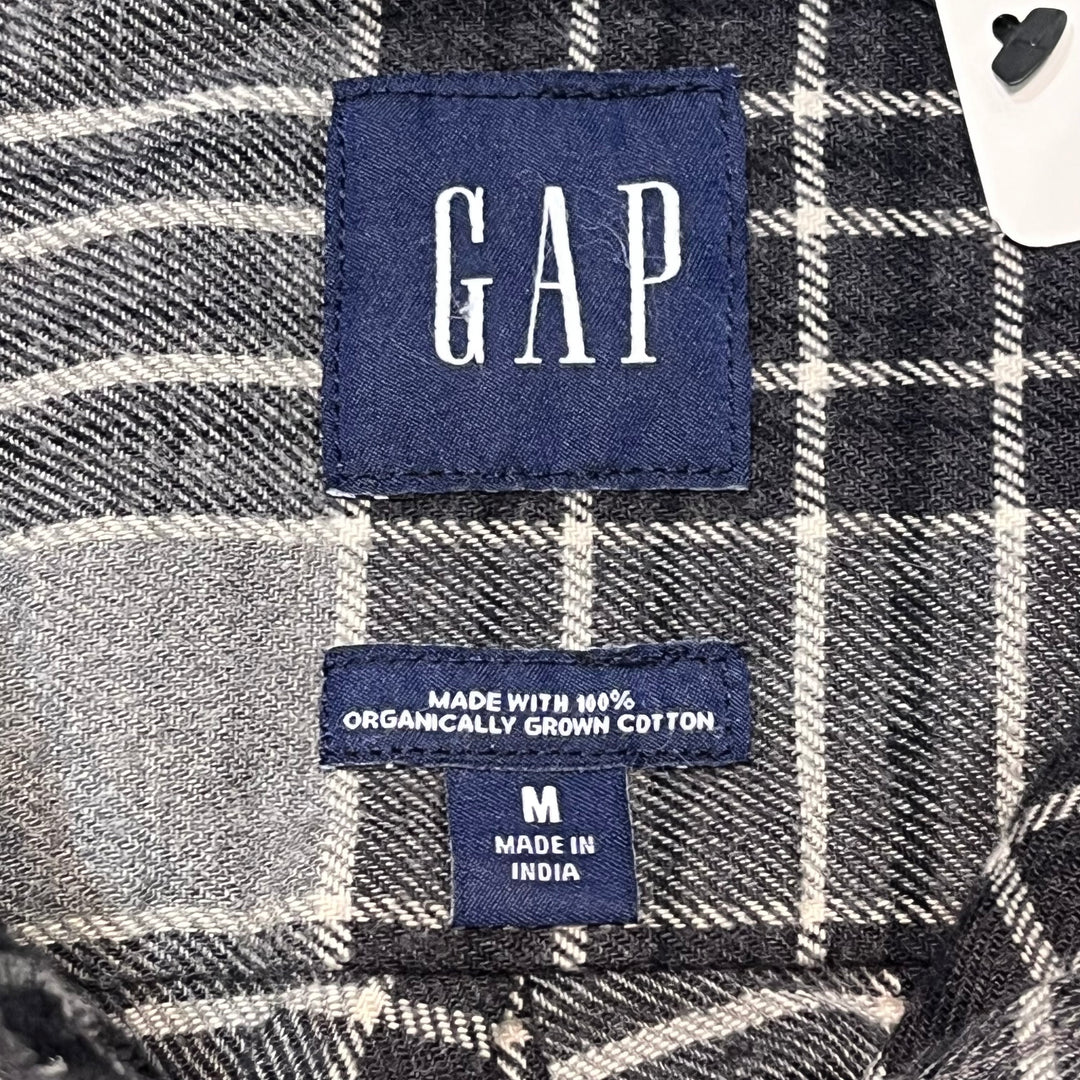 古着 GAP/ ギャップ/ コットンフランネルシャツ/長袖シャツ/ チェック柄/リメイク/ サイズM