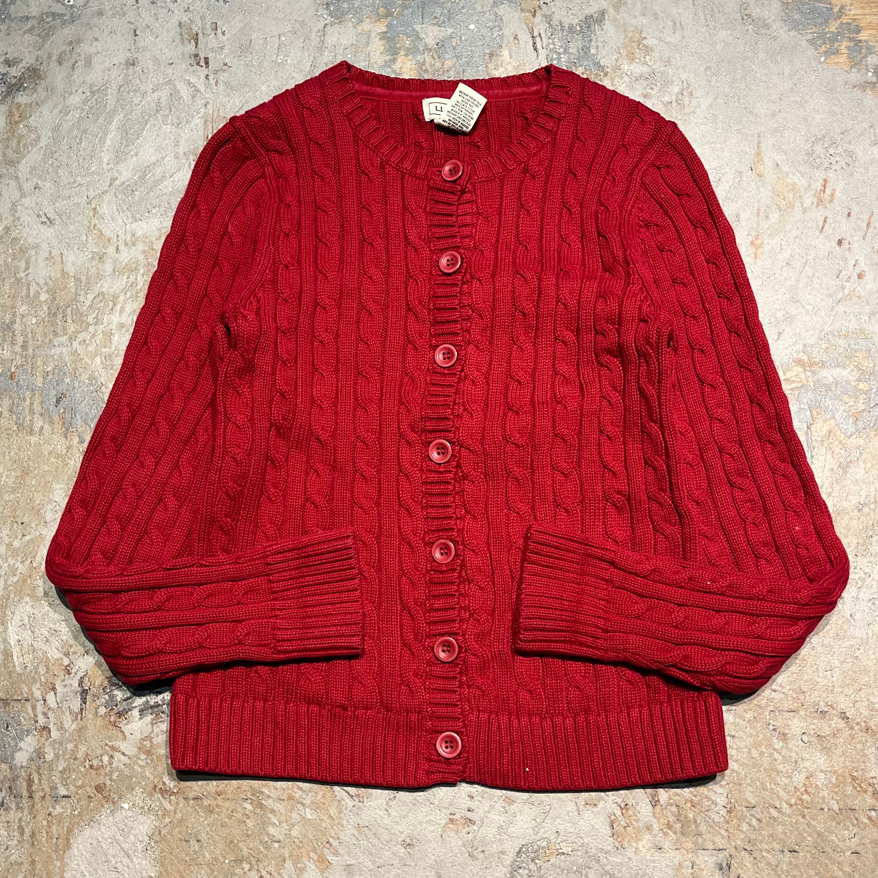 90's L.L.Bean(エルエルビーン) Cotton Knit Cardigan コットン
