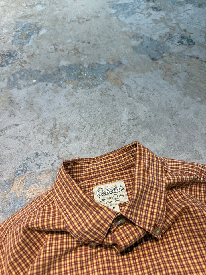 旧衣服cabelas/ kabelas /纽扣短袖衬衫/尺寸M