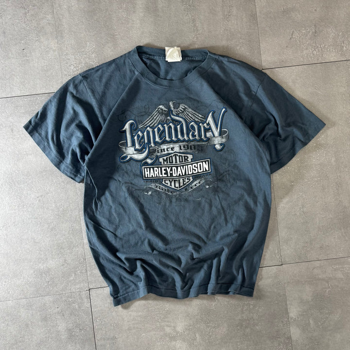古着 USA製 Harley-Davidson ハーレーダビッドソン プリントTシャツ シングルステッチ サイズM