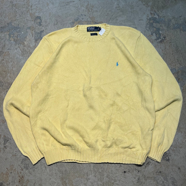 古着 90's~ POLO by Ralph Lauren/ ポロ バイ ラルフローレン/  クルーネックニットセーター/ サイズXL
