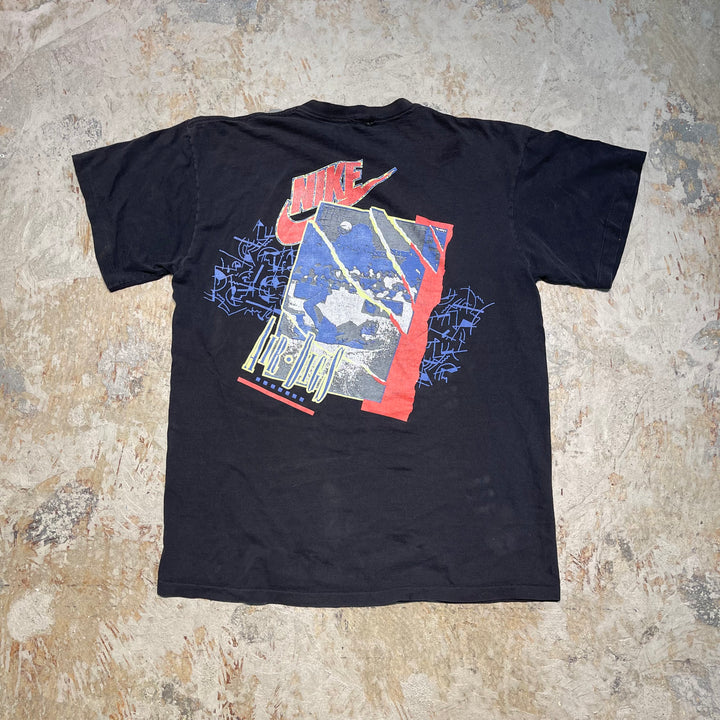 古着 90's USA製 NIKE/ナイキ / AIR・DIG / ヴィンテージ シングルステッチ プリントTシャツ/サイズL-XL相当