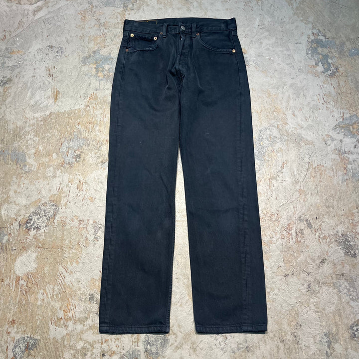 #4435 古着 Levi's/リーバイス/Black Denim Pants/ブラックデニムパンツ/501/MADE IN TURKY/サイズ31×30