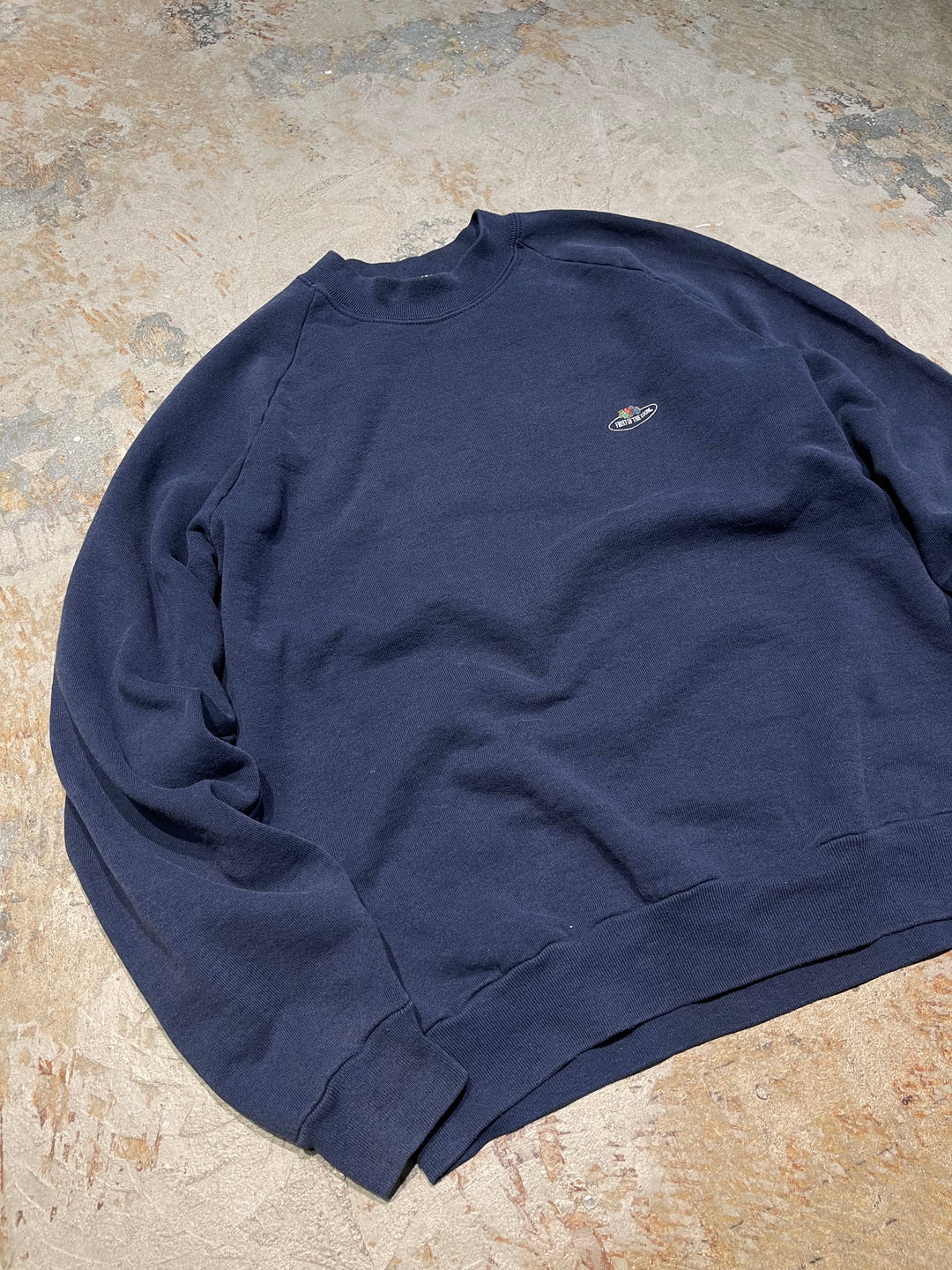 #4110 古着 90's FRUIT OF THE LOOM/フルーツオブザルーム/Crew Neck Sweat Shirt/クルーネックスウェット/MADE IN USA/ラグランスリーブ/サイズM